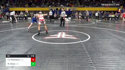 100 lbs Round Of 32 - Elija Rodriguez, Hopewell vs Mason Glass, Fort LeBoeuf