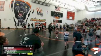 62-70 lbs Round 2 - Bodi Cooley, Powell Wrestling Club vs Harley Morgan, Cody Wrestling Club