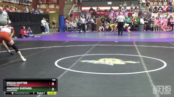 110 lbs Cons. Round 1 - Madison Shepard, Uniontown vs Kegan Motter, El Dorado HS