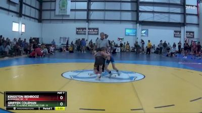 60 lbs Round 3 (4 Team) - Griffen Coleman, BELIEVE TO ACHIEVE WRESTLING CLUB vs Kingston Behrooz, BLACKHAWK WC