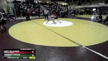 67 lbs Cons. Round 1 - Andy Villalobos, Monster Garage vs Terrence Aragon, Poway Elite