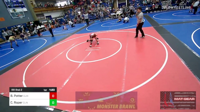 64 lbs Rr Rnd 2 - BentLee Potter, Clinton Youth Wrestling vs Chisum ...