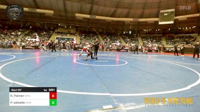 67 lbs Quarterfinal - Kolt Palmer, Well Trained vs Parker Salcedo, Sunkist Kids Monster Garage