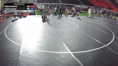 120 lbs 5th Place Match - Berdj Serrano, Nevada vs Rysen Ramiro, Hawaii