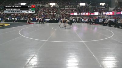 A - 144 lbs 1st Place Match - Brenner Mullin, Sidney / Fairview vs Chris Grossman, Hardin