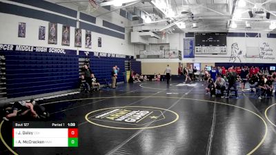 139 lbs Champ. Round 2 - Alan McCracken, Moshannon Valley Hs vs Jerred Daley, Cambridge Springs Hs