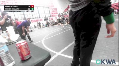 80 lbs Quarterfinal - Braxton Elwell, Tuttle Wrestling vs Kinsley Kaulaity, Chickasha Youth Wrestling
