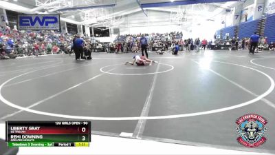 90 lbs Quarterfinal - Liberty Gray, OZ Trojan vs Remi Downing, Greater Heights