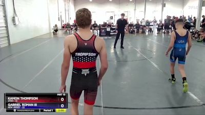 125 lbs Placement Matches (8 Team) - Kamon Thompson, Utah vs Gabriel Roman III, New Jersey