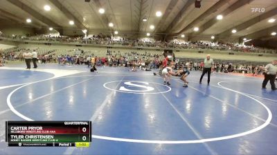 100 lbs Quarterfinal - Carter Pryor, Hillsboro Wrestling Club-AAA vs Tyler Christensen, Honey Badger Wrestling Club-A 