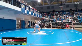 138 lbs Quarterfinals (8 Team) - Tony Brewer, Picayune High School vs Cooper Warren, North Pontotoc High School