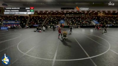 157 lbs Champ. Round 2 - Mykell Rodgers, Brown Deer/Messmer/Shorewood vs Justin Wardlow, Lockport (Twp.)