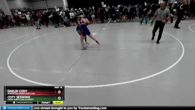 120 lbs Cons. Round 5 - Coty Sessions, Lions Wrestling Academy vs Daelin Cody, Princeton Wrestling Club