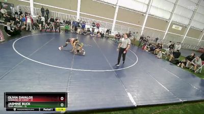 90 lbs Semis (4 Team) - Olivia Davalos, Warriors Of Christ vs Jasmine Buck, Team Arizona