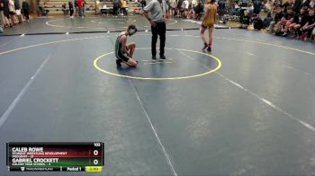 103 lbs Round 5: 12:00pm Sat. - Gabriel Crockett, Colony High School vs Caleb Rowe, Student Wrestling Development Program