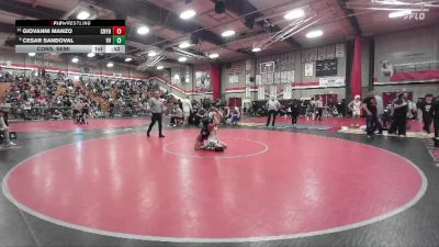 120 lbs Cons. Semi - Cesar Sandoval, Victor Valley vs Giovanni Manzo, Canyon Springs