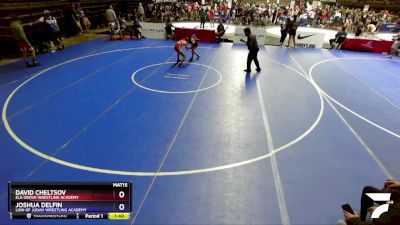 83 lbs Cons. Semi - David Cheltsov, Elk Grove Wrestling Academy vs Joshua Delfin, Lion Of Judah Wrestling Academy