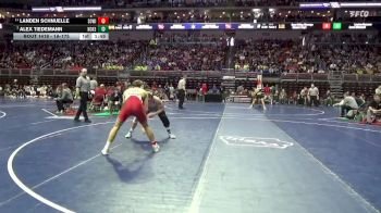 1A-175 lbs Quarterfinal - Alex Tiedemann, Northwood-Kensett vs Landen Schnuelle, South Winneshiek