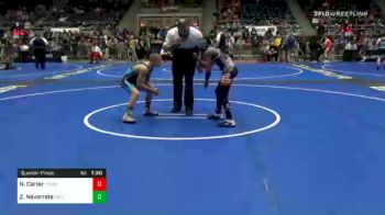 96 lbs Quarterfinal - Nathaniel Carter, Team Donahoe vs Zayn Navarrete, Nb Elite