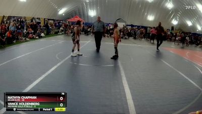 76 lbs Round 2 (6 Team) - Nathyn Chapman, Killer Elite vs Vance Holdenberg, Michigan Gold Pitbulls