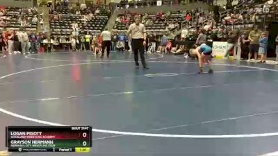 75 lbs Champ. Round 2 - Logan Pigott, Siouxland Wrestling Academy vs Grayson Hermann, Nebraska City Wrestling Club