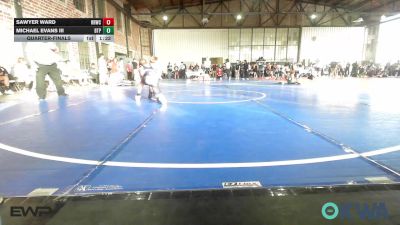 110 lbs Quarterfinal - Sawyer Ward, Red Ryder Wrestling Club vs Michael Evans III, Tulsa Blue T Panthers