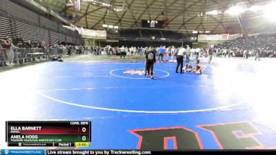 76 lbs Cons. Semi - Ella Barnett, NWWC vs Anela Hogg, Thunder Mountain Wrestling Club