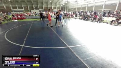 132 lbs Round 1 (8 Team) - Keagan Sieracki, Texas Gold vs Teag Saito, New Jersey