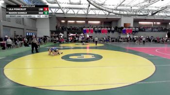 114 lbs Round Of 16 - Lila Poincelot, Lyman Hall* vs Mason Daniels, RHAM
