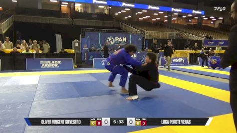 Luca Perote Veras vs Oliver Vincent Silvestro 2026 Pan Jiu Jitsu IBJJF Championship
