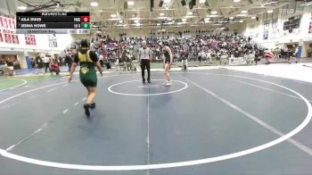 Girls 145 lbs Quarterfinal - Jenna Howe, Live Oak Girls vs Aila Duus, Fremont (Sunnyvale) Girls