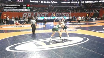 2A 285 lbs Cons. Semi - Anthony Sebastian, Elmhurst (IC Catholic) vs Mitchell Clapp, Mattoon