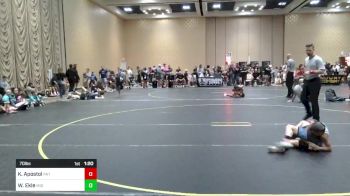 70 lbs Quarterfinal - Kaikoa Apostol, Pa'i'ai Platoon vs Weston Ekle, Mid Valley Wolves Wr Acd