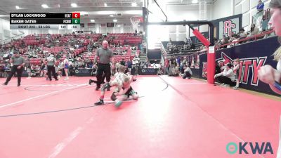 58 lbs Consi Of 8 #2 - Dylan Lockwood, Heat vs Baker Gates, Ponca City Wildcat Wrestling