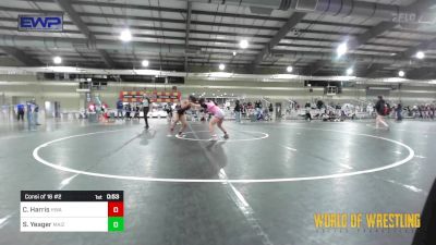 135 lbs Consi Of 16 #2 - Corey Harris, HURRICANE WRESTLING ACADEMY vs Scarlett Yeager, Maize