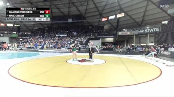 Girls 2A 135 lbs Champ. Round 2 - Maia Taylor, Woodland (Girls) vs Diamond Van Cleve, Othello (Girls)