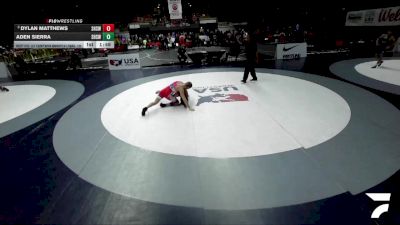 All Cadet Boys Freestyle Lower - 132 lbs Champ. Round 2 - Dylan Matthews, Shasta High School Wrestling vs Aden Sierra, Sanger High School Wrestling