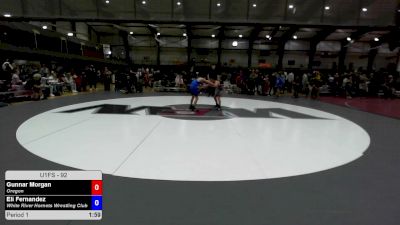 92 lbs Cons. Sub-semis - Gunnar Morgan, Oregon vs Eli Fernandez, White River Hornets Wrestling Club