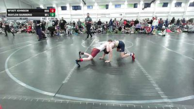 92 lbs Round Robin 1 - Wyatt Johnson, Hoosiers Mafia - EL vs Waylon Barberio, WV Lunatics - EL