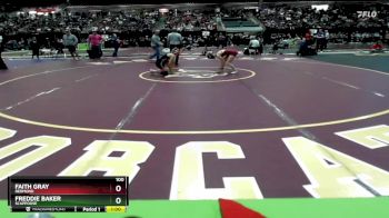 100 lbs Cons. Round 2 - Faith Gray, Redmond vs Freddie Baker, Scappoose