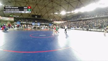 Boys 4A 175 lbs Champ. Round 2 - Daxton Dickson, Eastmont vs Alver John Abuda, Emerald Ridge