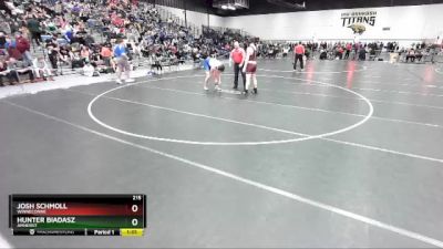 215 lbs Cons. Round 2 - Hunter Biadasz, Amherst vs Josh Schmoll, Winneconne