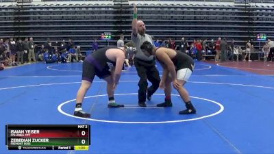 285 lbs Cons. Round 6 - Isaiah Yeiser, Columbia City vs Zebediah Zucker, Fremont Ross