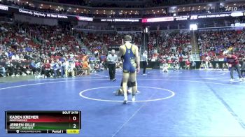 2A-138 lbs Cons. Round 4 - Kaden Kremer, Independence vs Jerren Gille, Wahlert, Dubuque