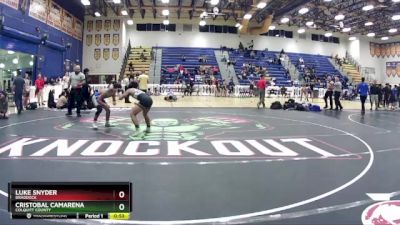 120 Gold 5th Place Match - Cristobal Camarena, Colquitt County vs Luke Snyder, Braddock