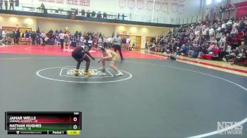 144 lbs Semifinals (8 Team) - Jamar Wells, Caravel Academy vs Nathan Hughes, Saint Mark`s