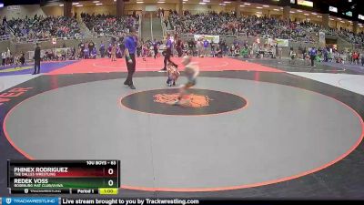 63 lbs Quarterfinal - Redek Voss, Roseburg Mat Club/uvwa vs Phinex Rodriguez, The Dalles Wrestling