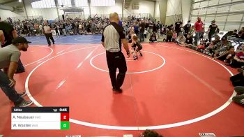 52 lbs Consi Of 8 #2 - Aaryan Neubauer, Keystone Wrestling Club vs Waylon Wooten, Warner Eagles Youth Wrestling