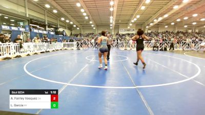 152 lbs Quarterfinal - Amaya Fairley Vasquez, CA vs Lauren Garcia, NY
