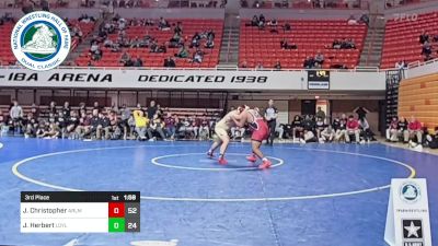 285 lbs 3rd Place - Jaiden Christopher, Arlington Martin vs Joey Herbert, Loyola High School